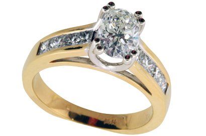Oval Cut Diamond Ring in Yellow Gold - Dominion Jewelers