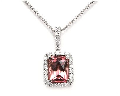Pink Tourmaline and Diamond Necklace - Dominion Jewelers